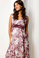 Mozart (Burgundy) Maternity Dress