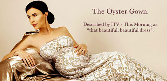 Oyster Maternity Gown by Tiffany Rose
