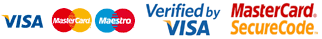 We accept Visa, Mastercard and Maestro payment cards
