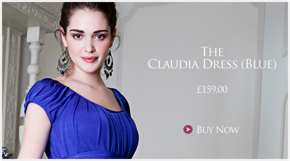 Claudia Maternity Gown Short (Blue) by Tiffany Rose