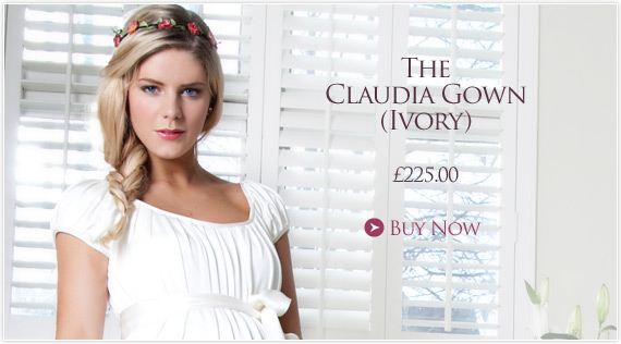 Claudia Maternity Gown Long (Ivory) by Tiffany Rose