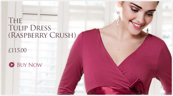 Tulip Maternity Dress (Raspberry Crush) by Tiffany Rose
