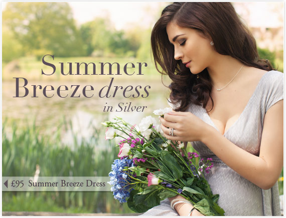 Summer Breeze Dress Short (Silver) by Tiffany Rose