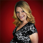 Andrea Lowe wearing the Grace Maternity Dress (Black) by Tiffany Rose in Daily Mail Weekend