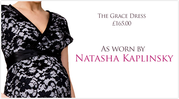 Tiffany Rose Grace Maternity Dress (Black) as worn by Natasha Kaplinsky