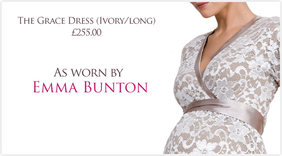 Tiffany Rose Grace Ivory (Long) Maternity Gown as worn by Emma Bunton