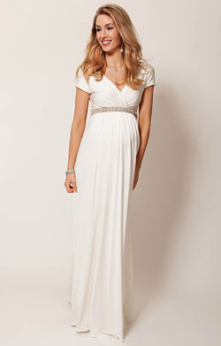 Alessandra Maternity Gown Long (Ivory)