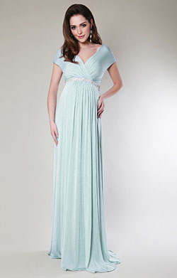 Alessandra Maternity Gown Long (Sea Breeze)