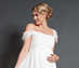 View additional images of Alya Silk Maternity Wedding Dress (Short)