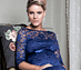 View additional images of Amelia Lace Maternity Dress Long (Windsor Blue)