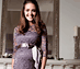 View additional images of Amelia Lace Maternity Dress Short (Charcoal)