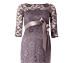 View additional images of Amelia Lace Maternity Dress Short (Charcoal)