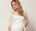 View additional images of Amelia Lace Maternity Dress Short (Ivory)