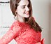 View additional images of Amelia Lace Maternity Dress Short (Hot Mandarin)