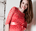 View additional images of Amelia Lace Maternity Dress Short (Hot Mandarin)