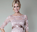 View additional images of Amelia Lace Maternity Dress Short (Vintage Rose)
