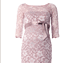 View additional images of Amelia Lace Maternity Dress Short (Vintage Rose)