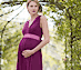 View additional images of Anastasia Maternity Gown (Berry)