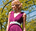 View additional images of Anastasia Maternity Gown (Berry) with Diamante Sash