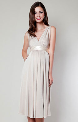 Anastasia Maternity Dress Short (Gold Dust)