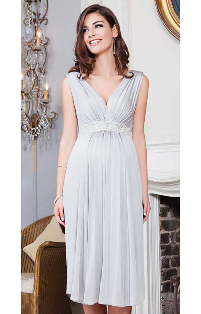 Anastasia Maternity Dress Short (Silver Screen) by Tiffany Rose