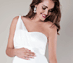 View additional images of Asymmetrical Maternity Wedding Gown