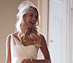 View additional images of Asymmetrical Maternity Wedding Gown