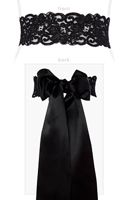 Black Lace Sash