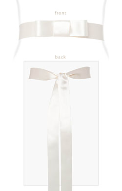 Bow Ribbon Sash Vintage Cream