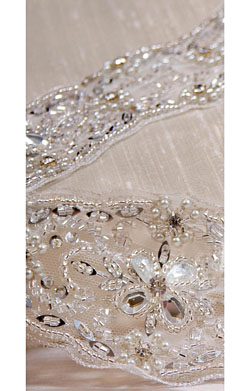 Diamante Sash (Mink Satin Tails)