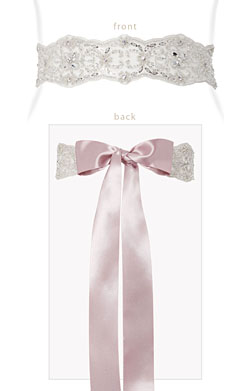 Diamante Sash (Dusk Pink Tails)