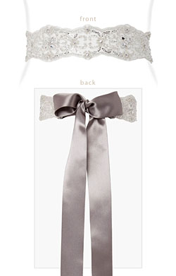 Diamante Sash Silver