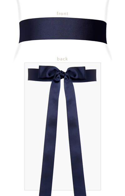 Grosgrain RIbbon Sash (Midnight Blue) by Tiffany Rose