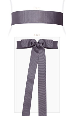 Grosgrain Ribbon Sash (Pewter)