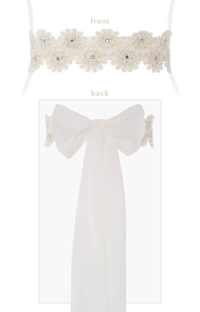 Prairie Daisy Silk Sash by Tiffany Rose