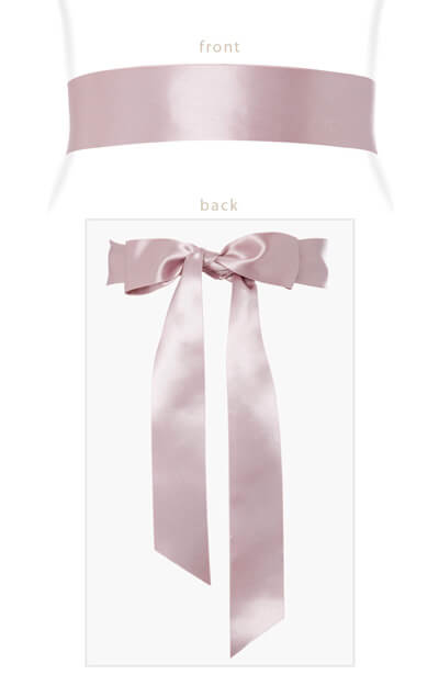 Smooth Ribbon Sash Dusk Pink by Tiffany Rose