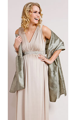 Silk Maternity Wrap (Silver Sage)