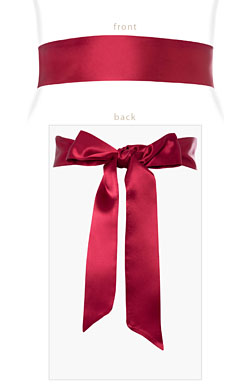 Smooth Satin Sash Deep Raspberry