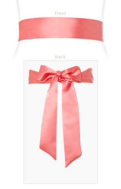 Smooth Satin Sash Mandarin