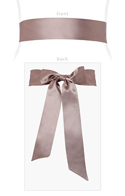 Smooth Satin Sash Vintage Rose