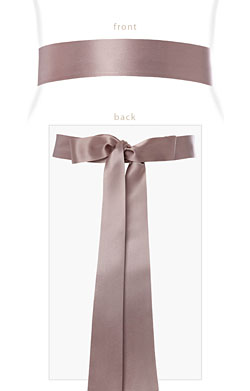 Smooth Satin Sash Long (Vintage Rose)