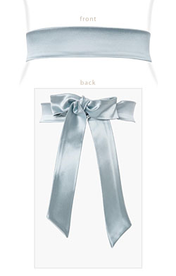 Stretch Satin Sash Glacier