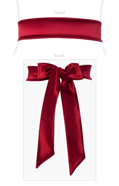 Stretch Satin Sash Scarlet by Tiffany Rose