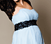 View additional images of BlueBell Maternity Gown with Black Lace Sash