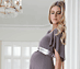 View additional images of Cocoon Nursing Maternity Dress (Mink)
