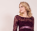 View additional images of Chloe Lace Maternity Dress (Claret)