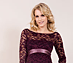 View additional images of Chloe Lace Maternity Dress (Claret)