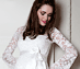 View additional images of Chloe Maternity Dress (Ivory)