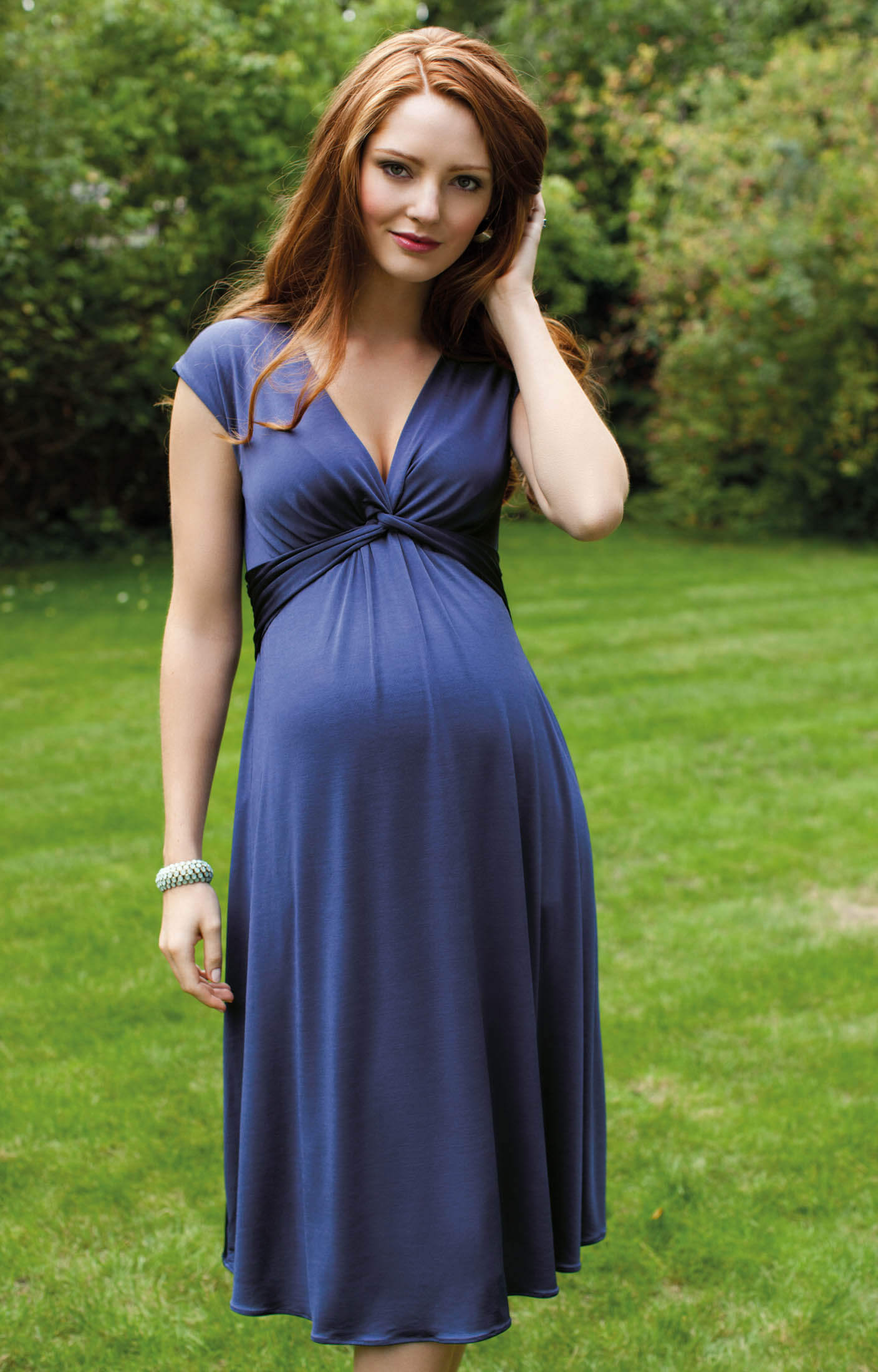 Clara Maternity Dress Short Bluebell - Maternity Wedding ...