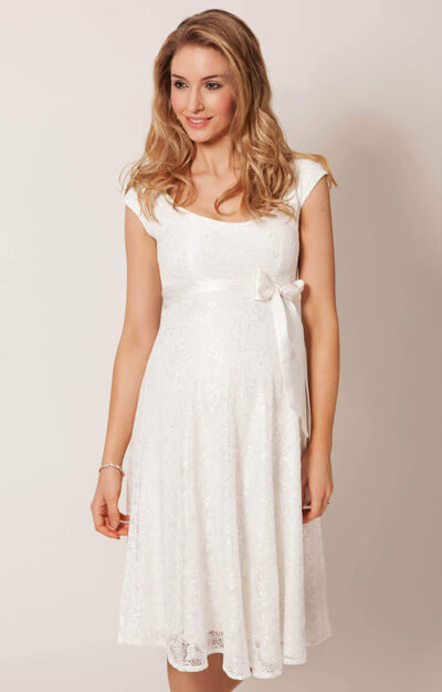 Eliza Maternity Gown Short (Ivory) by Tiffany Rose